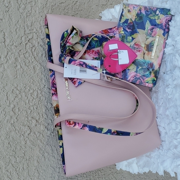 NWT BLUSH BETSEY JOHNSON LARGE TOTE - Picture 3 of 7